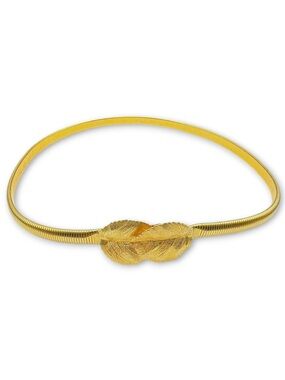 Vintage Unmarked Attributed Designer Leaf Buckle Expansion Belt